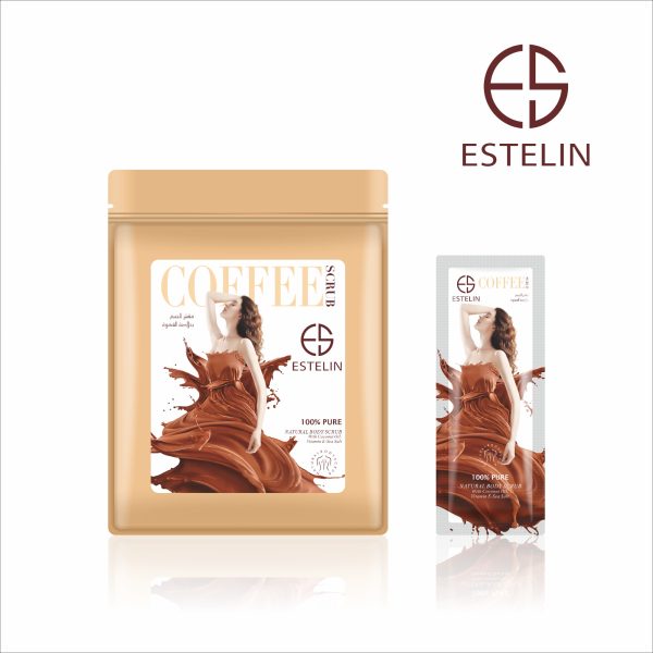 Estelin Coffee Scrub | Natural Coffee Body Scrub Deep Cleansing Bath Salt – 30g*7 Packs