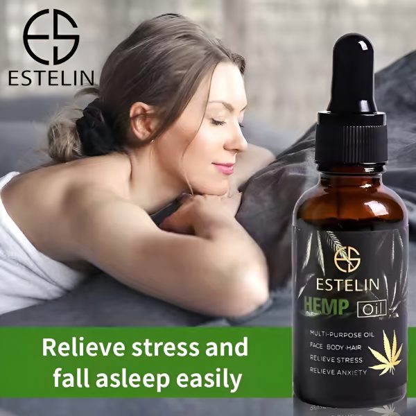 Estelin Hemp Oil – Stress / Anxiety Reliever Essence Oil For Hair Face And Body – 30 Ml